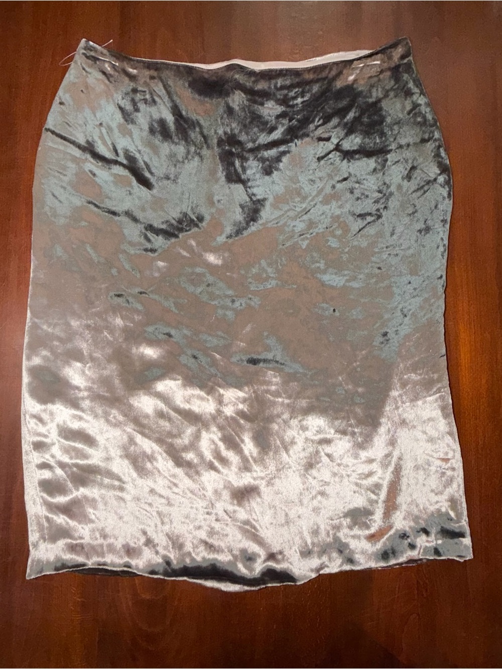 Beymen Silk Blend Crushed Velvet Midi Skirt Size 40